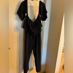 Black Eloquii Off the Shoulders Black Romper NWT